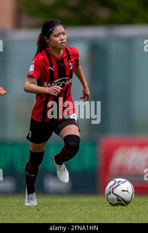 Yui Hasegawa (Mailand) während des Spiels der italienischen Frauen der Serie A zwischen den Frauen Sassuolo 0-0 Mailand Frauen im Enzo Ricci Stadion am 15. Mai 2021 in Sassuolo, Italien. Quelle: Maurizio Borsari/AFLO/Alamy Live News Stockfoto