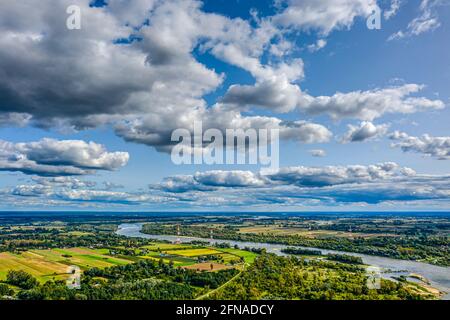 Der Himmel über der Weichsel aus der Luft Stockfoto