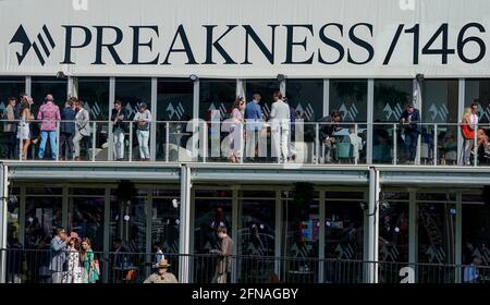 Baltimore, MD, USA. Mai 2021. 15. Mai 2021: Szenen vom Preakness Stakes Day auf der Pimlico Race Course in Baltimore, Maryland. Scott Serio/Eclipse Sportswire/CSM/Alamy Live News Stockfoto