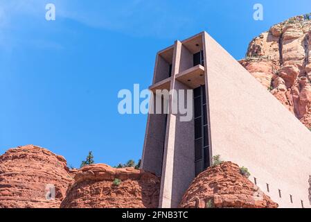 Kapelle Des Heiligen Kreuzes. Sedona, Arizona, USA. Stockfoto