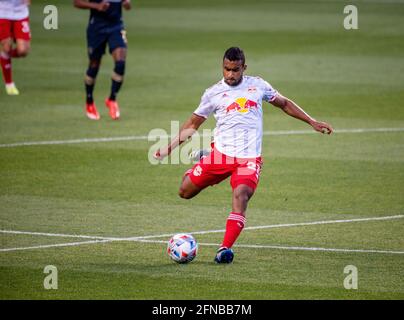 Chester, Pennsylvania, USA. Mai 2021. 15. Mai 2021, Chester PA- New York Red Bulls Spieler, CRISTIAN CASSERES JR. (23) at Subaru Park Credit: Ricky Fitchett/ZUMA Wire/Alamy Live News Stockfoto