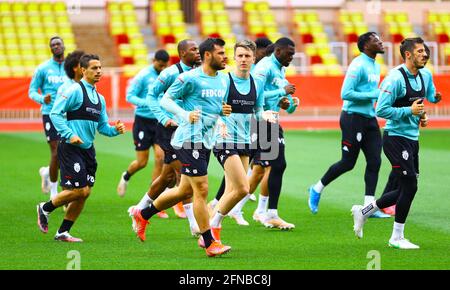 Monaco, Monaco. Mai 2021. Monaco, Monte-Carlo - 15. Mai 2021: AS Monaco vs. Stade Rennais Training Session mit dem deutschen Kevin Volland. Fussball, Soccer Credit: dpa/Alamy Live News Stockfoto