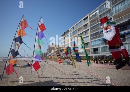 Dekorationen während des Drachenfestes in Palavas les Flots, Carnon Plage, Montpellier, okzitanien, Südfrankreich, Sud de France Stockfoto