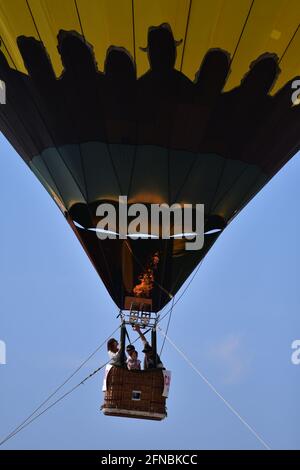 Heißluftballon beim Drachenfest in Palavas les Flots, Carnon Plage, Montpellier, Ockitanie, Südfrankreich, Sud de France Stockfoto