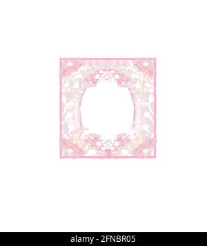 Stilvolle Hochzeit Einladungskarte mit Vintage Ornament Rahmen Stock Vektor