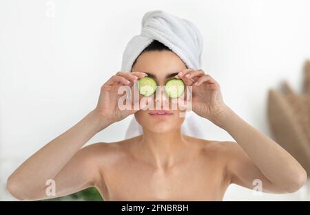 Hautpflege und -Behandlung, Spa, natürliche Schönheit und biologische Kosmetik zu Hause Stockfoto