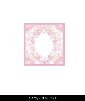 Stilvolle Hochzeit Einladungskarte mit Vintage Ornament Rahmen Stock Vektor