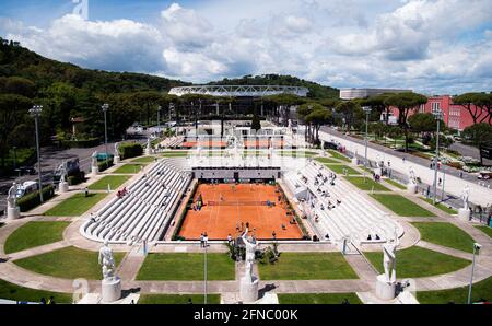 Allgemeine Ansicht beim 2021 Internazionali BNL d'Italia, WTA 1000 Tennisturnier am 15. Mai 2021 im Foro Italico in Rom, Italien - Foto Rob Prange / Spanien DPPI / DPPI / LiveMedia Stockfoto