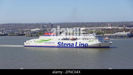 Stena Line Fähre von Liverpool nach Belfast Stockfoto