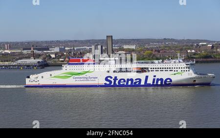 Stena Line Fähre von Liverpool nach Belfast Stockfoto