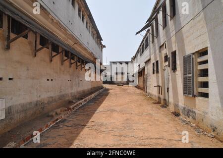 Verlassene Haft im ehemaligen Ussher Fort in Accra, Ghana. Stockfoto