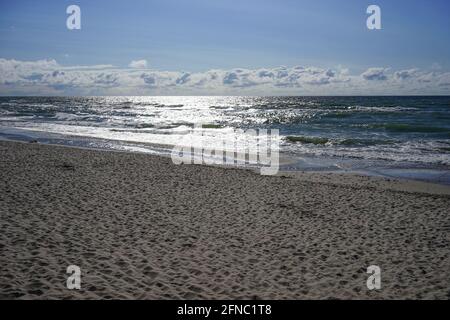 Einsame Marine an der Ostsee und Sanddünen Stockfoto