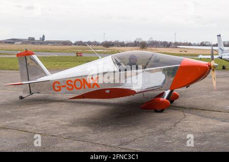 Ein Flugzeug auf dem Sandtoft Airfield Stockfoto