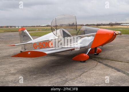 Ein Flugzeug auf dem Sandtoft Airfield Stockfoto