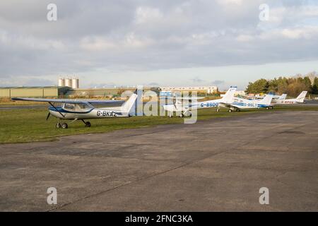 Ein Flugzeug auf dem Sandtoft Airfield Stockfoto