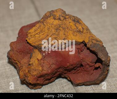 Sideritstein, Karbonatmineral FeCO3, Blick aus der Nähe Stockfoto