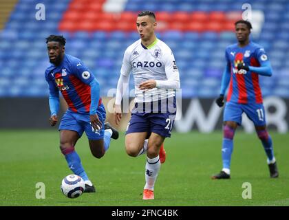 London, Großbritannien. Mai 2021. Anwar El Ghazi von Aston Villa sprießt beim Premier League-Spiel im Selhurst Park, London, nach vorne. Bildnachweis sollte lauten: David Klein/Sportimage Kredit: Sportimage/Alamy Live News Stockfoto