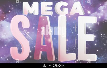 Mega-Verkauf Kunst auf abstraktem Hintergrund Stock Vektor