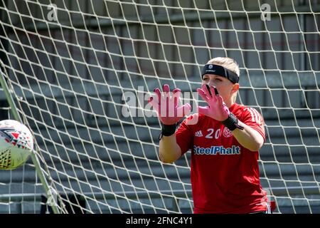 London, Großbritannien. Mai 2021. Fran Kitching (20 Sheffield United) vor dem Vitality Womens FA Cup-Spiel zwischen Tottenham Hotspur und Sheffield United im Hive in London, England. Kredit: SPP Sport Pressefoto. /Alamy Live News Stockfoto