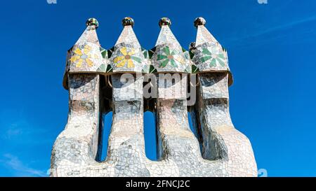 BARCELONA, SPANIEN - Externe Bilder von Casa Batlló Stockfoto