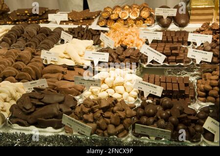 Süßbuden Wiener Weihnachtsmarkt Stockfoto