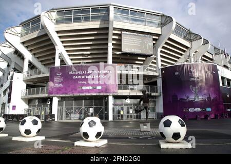 Gesamtansicht von außerhalb des Stadions vor dem UEFA Women's Champions League-Finale in Gamla Ullevi, Göteborg. Bilddatum: Sonntag, 16. Mai 2021. Stockfoto