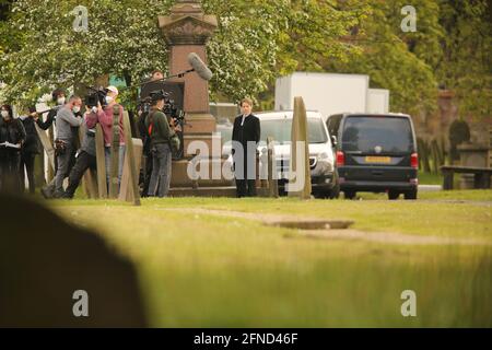 ThevTower-Dreharbeiten in Liverpool Stockfoto