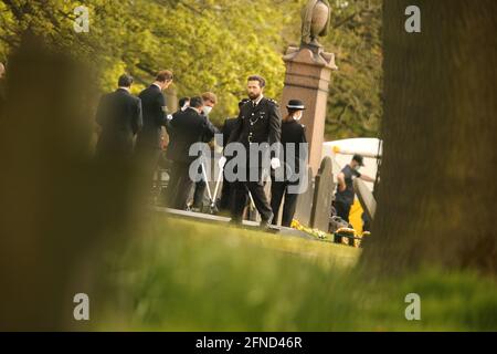 ThevTower-Dreharbeiten in Liverpool Stockfoto