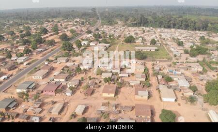 Plan aérien des Quartiers à Abidjan, Côte d'Ivoire Stockfoto