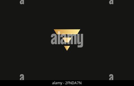 T-LOGO MIT NEGATIVEM PLATZEFFEKT Stock Vektor