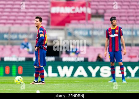 Barcelona, Spanien. Mai 2021. Lionel Messi (FC Barcelona), während des Fußballspiels der Liga zwischen dem FC Barcelona und Celta de Vigo, im Camp Nou Stadion in Barcelona, Spanien, am 16. Mai 2021. Foto: SIU Wu Credit: dpa/Alamy Live News Stockfoto