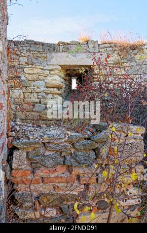 Histria, Rumänien - Ruinen der antiken griechischen Koloniestadt Istros, die von milesischen Siedlern gegründet wurde. Dobrogea - 5. September 2011 Stockfoto