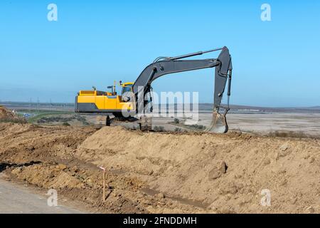 Spezielle Raupenbaumaschinen Bagger Stockfoto