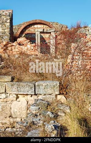 Histria, Rumänien - Ruinen der antiken griechischen Koloniestadt Istros, die von milesischen Siedlern gegründet wurde. Dobrogea - 5. September 2011 Stockfoto