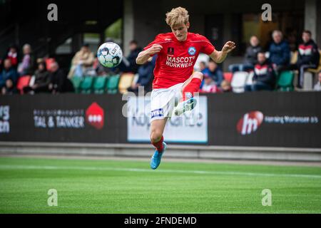 Silkeborg, Dänemark. Mai 2021. Gustav Dahl (15) von Silkeborg, WENN er während des NordicBet Liga-Spiels zwischen Silkeborg IF und HB Koege im Jysk Park in Silkeborg gesehen wurde. (Foto: Gonzales Photo/Alamy Live News Stockfoto