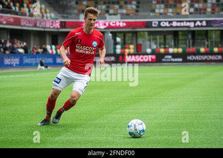 Silkeborg, Dänemark. Mai 2021. Rasmus Carstensen (2) von Silkeborg, WENN er während des NordicBet Liga-Spiels zwischen Silkeborg IF und HB Koege im Jysk Park in Silkeborg gesehen wurde. (Foto: Gonzales Photo/Alamy Live News Stockfoto