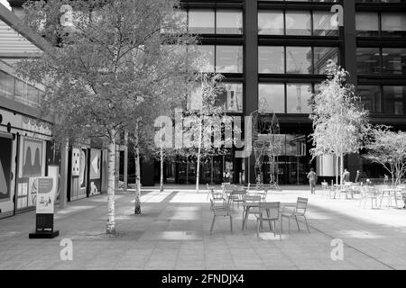 Hauptplatz, in der Nähe der Liverpool Street, Shoreditch. Amazon Hauptsitz in Großbritannien. Stockfoto