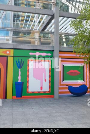 Hauptplatz, in der Nähe der Liverpool Street, Shoreditch. Amazon Hauptsitz in Großbritannien. Stockfoto