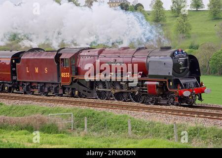 Dampftraining der Herzogin von Sutherland auf dem Weg nach Bath, Großbritannien Tour Stockfoto