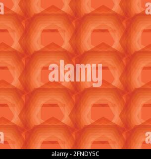 Abstrakter orangefarbener Hintergrund aus überlappenden Polygonen, moderner nahtloser dekorativer Vektor-Hintergrund Stock Vektor
