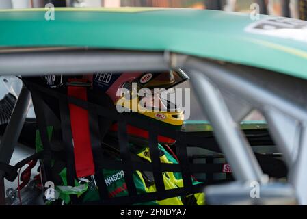 Valencia, Spanien. Mai 2021. Jacques Villeneuve von Academy Motorsport beim Nascar Whelen Valencia-Rennen.die NASCAR Whelen Euro Series wurde 2008 gegründet und gründete dank einer langjährigen Partnerschaft mit NASCAR (National Association for Stock Car Auto Racing) im Januar 2012 die offizielle NASCAR European Series. Die europäische NASCR feiert ihren einzigen Termin in Spanien auf dem Circuit Ricardo Tormo in Cheste, Valencia. Kredit: SOPA Images Limited/Alamy Live Nachrichten Stockfoto