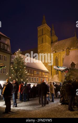Weihnachtsmarkt Rothenburg Deutschland Stockfoto