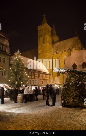 Weihnachtsmarkt Rothenburg Deutschland Stockfoto