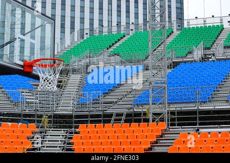 Aomi Urban Sports Park, Tokio, Japan. Mai 2021. Zuschauerplatz, 16. MAI 2021 - Basketball : READY STEADY TOKYO - 3X3 Basketball im Aomi Urban Sports Park, Tokyo, Japan. Quelle: Naoki Nishimura/AFLO SPORT/Alamy Live News Stockfoto