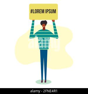 Black Lives Matter Protest Konzept Vektor-Illustration in flachem Stil Stock Vektor