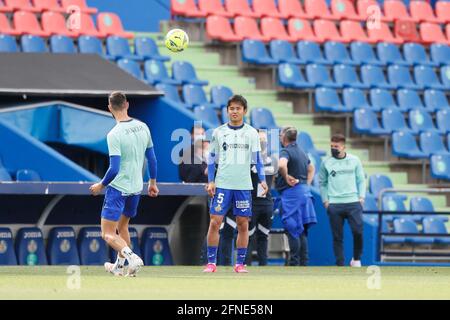 Getafe, Spanien. Mai 2021. Takefusa Kubo (Getafe) Fußball/Fußball: Spanisches 'La Liga Santander'-Spiel zwischen Getafe CF 2-1 Levante UD im Coliseum Alfonso Perez in Getafe, Spanien. Quelle: Mutsu Kawamori/AFLO/Alamy Live News Stockfoto