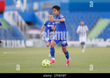 Getafe, Spanien. Mai 2021. Takefusa Kubo (Getafe) Fußball/Fußball: Spanisches 'La Liga Santander'-Spiel zwischen Getafe CF 2-1 Levante UD im Coliseum Alfonso Perez in Getafe, Spanien. Quelle: Mutsu Kawamori/AFLO/Alamy Live News Stockfoto