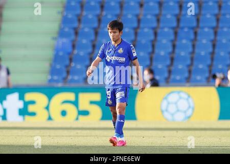 Getafe, Spanien. Mai 2021. Takefusa Kubo (Getafe) Fußball/Fußball: Spanisches 'La Liga Santander'-Spiel zwischen Getafe CF 2-1 Levante UD im Coliseum Alfonso Perez in Getafe, Spanien. Quelle: Mutsu Kawamori/AFLO/Alamy Live News Stockfoto