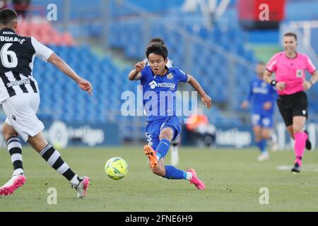 Getafe, Spanien. Mai 2021. Takefusa Kubo (Getafe) Fußball/Fußball: Spanisches 'La Liga Santander'-Spiel zwischen Getafe CF 2-1 Levante UD im Coliseum Alfonso Perez in Getafe, Spanien. Quelle: Mutsu Kawamori/AFLO/Alamy Live News Stockfoto