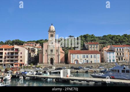 Port-Vendres Hafen, Pyrenäen-Orientales, Languedoc-Roussillon, Süd-west Frankreich Stockfoto